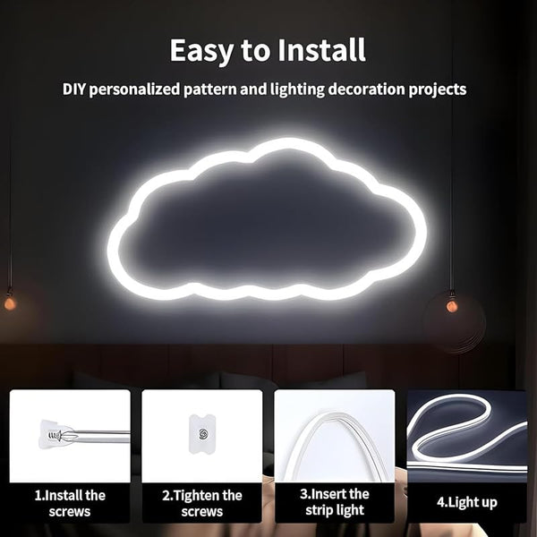 Flexible Neon LED Strip Light | Waterproof DIY Neon Sign Light | 12V Silicone LED Strip for Home & Shop Decoration