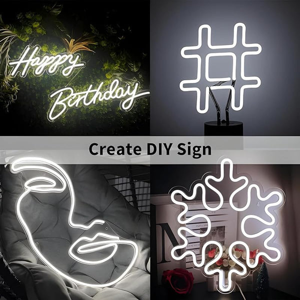 Flexible Neon LED Strip Light | Waterproof DIY Neon Sign Light | 12V Silicone LED Strip for Home & Shop Decoration