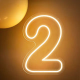 1-9 Neon LED Number Lights (12 Inch) | Happy Birthday Decoration Light | Party, Wedding & Room Decor Neon Sign