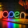 Colorful OPEN LED neon wall light aesthetic room decoration