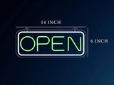 Neon "OPEN" Sign Board – 12x6 Inch LED Light for Bar, Hotel, Shop, Cafe & Restaurant