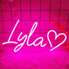 Custom Name Neon Sign – Personalized LED Wall Decor with Heart Shape | Bedroom & Birthday Gift