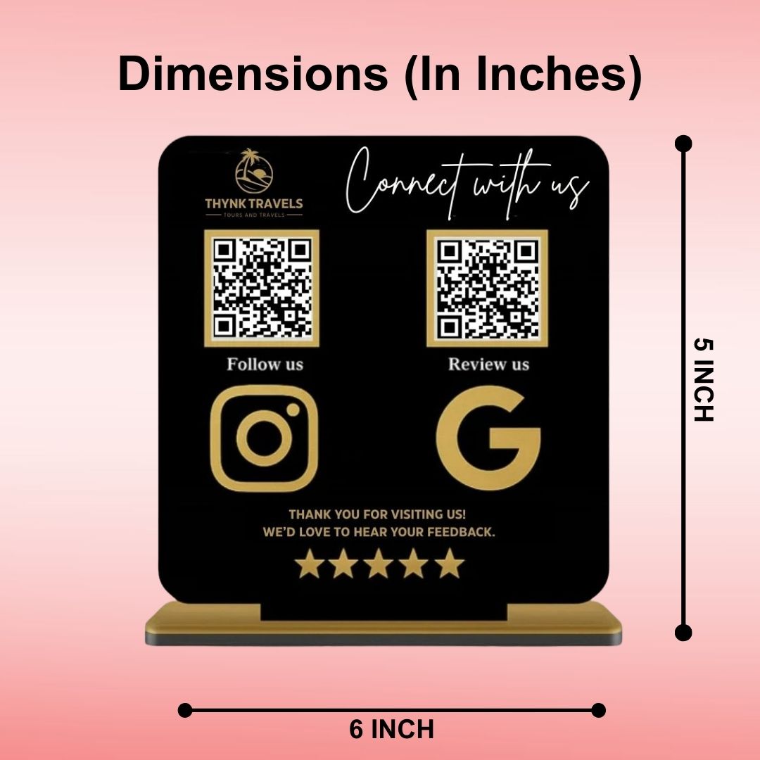 QR Code Stand – Double QR Display Standee for Business – IG Store