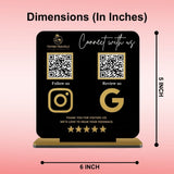 QR Code Stand – Double QR Display Standee for Business