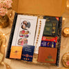 Rakhi Combo 03 festive gift hamper for brother with photo frame wallet Rudraksha Rakhi chocolates and Denver grooming set