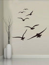 Wooden Flying Birds Wall Art Décor in Minimal Corner Room – Seagull Wall Design