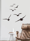 Seagull Wooden Wall Art Behind Lounge Chair – Modern Minimal Wall Design