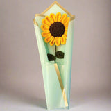 Single Sunflower bouquet gift with same day delivery in Jaipur premium sky wrap design