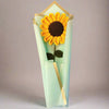 Single Sunflower bouquet gift with same day delivery in Jaipur premium sky wrap design