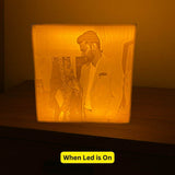 3D Photo Lamp Gift – Personalized LED Photo Frame with Yellow/White Light - IG Store
