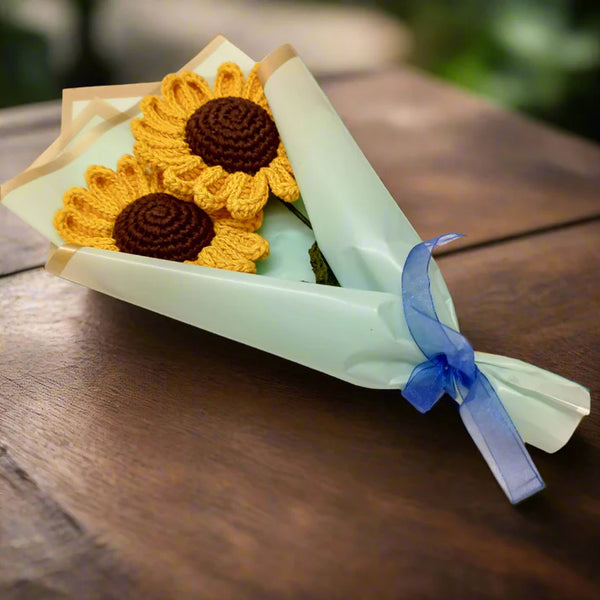 Beautifully wrapped sunflower bouquet ready for gifting in Jaipur