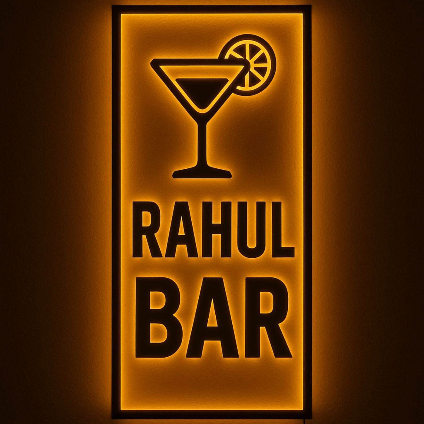 3D Custom Backlit Sign Board for Shop, Café, Bar & Salon – Acrylic LED Glow Name Board - IG Store