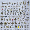 Wallet charm design options numbered 1 to 77 for personalized Nexon wallet