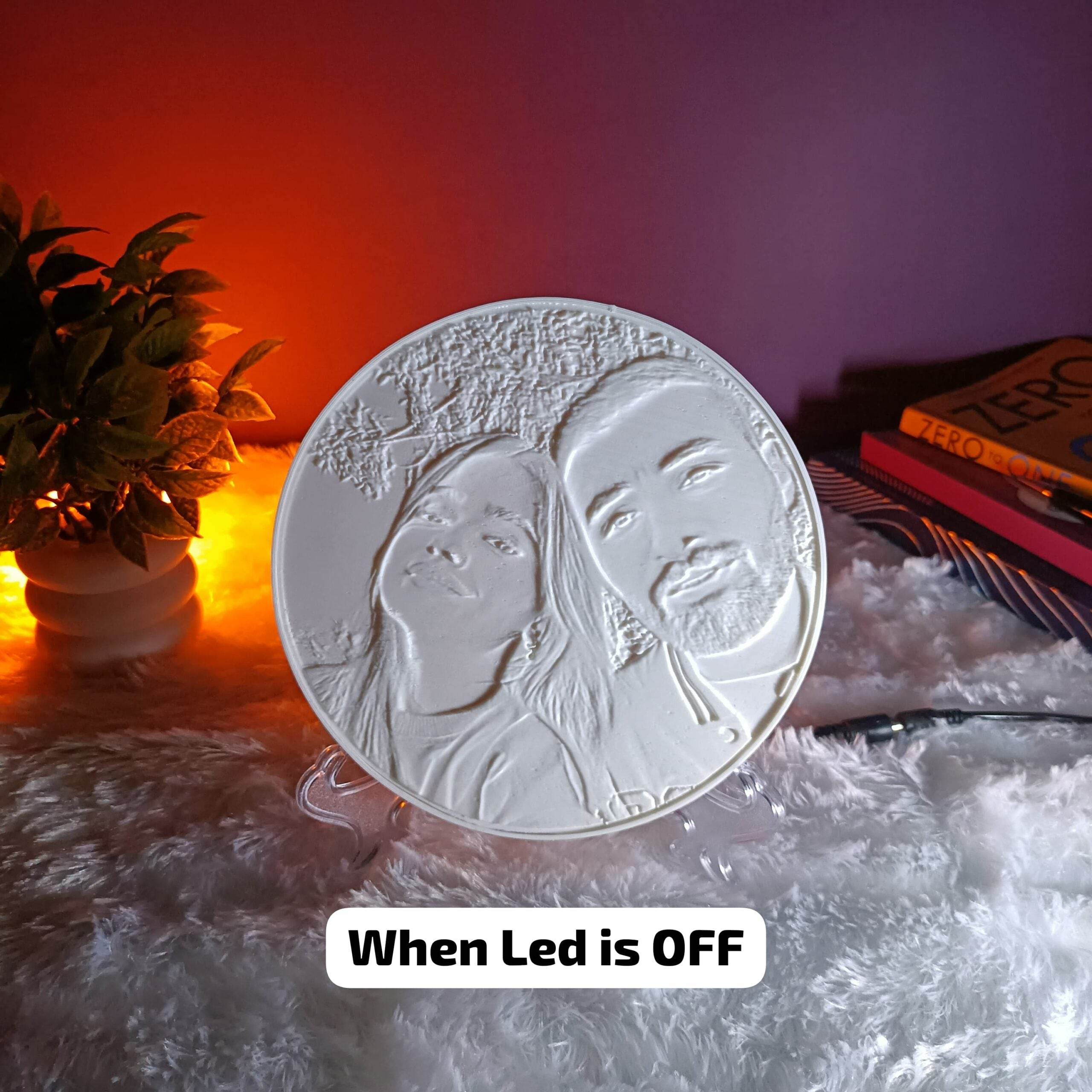 Customized 3D Photo Lamp – Personalized LED Lithophane Night Light Gift for Couples, Anniversary, Birthday - Image 3