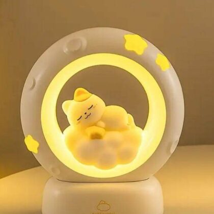 Sleeping Cat LED Night Light Lamp – Soft Glow with Touch Control for Kids & Cozy Decor