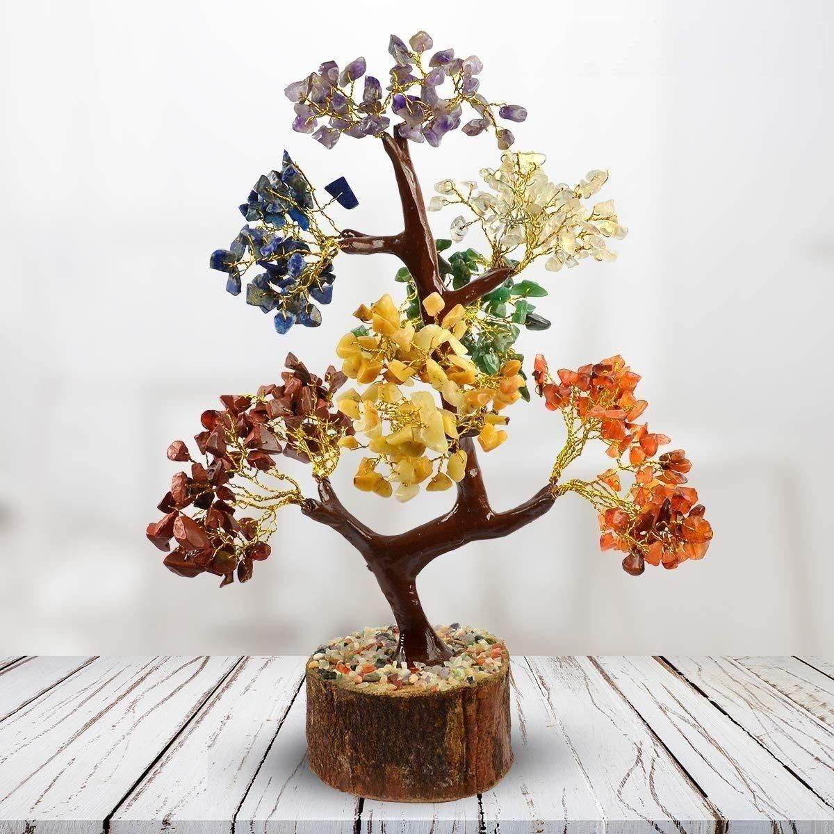 Chakra Natural Gemstone Crystal Tree – Spiritual Energy & Healing Decor - Image 2