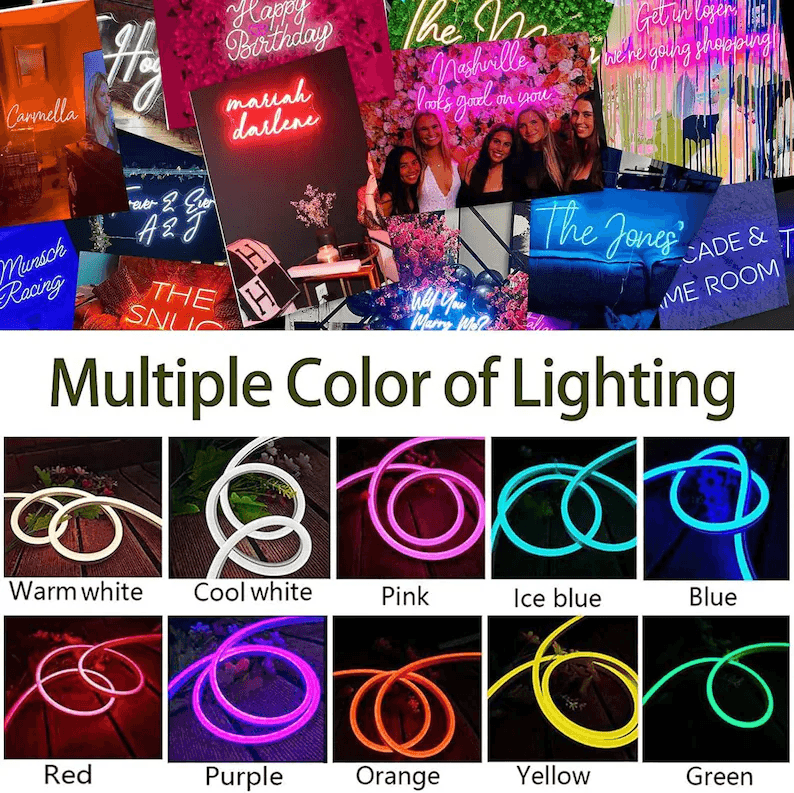 Custom Name Neon Sign – Personalized LED Wall Decor with Heart Shape | Bedroom & Birthday Gift - Image 2