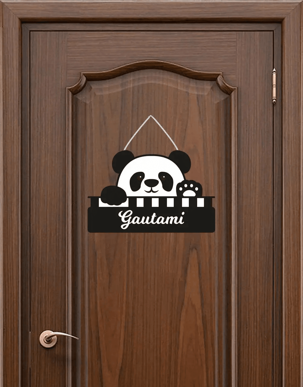 Customized Wooden Name Plates for Kids – Cute Panda Design with Name - Image 3