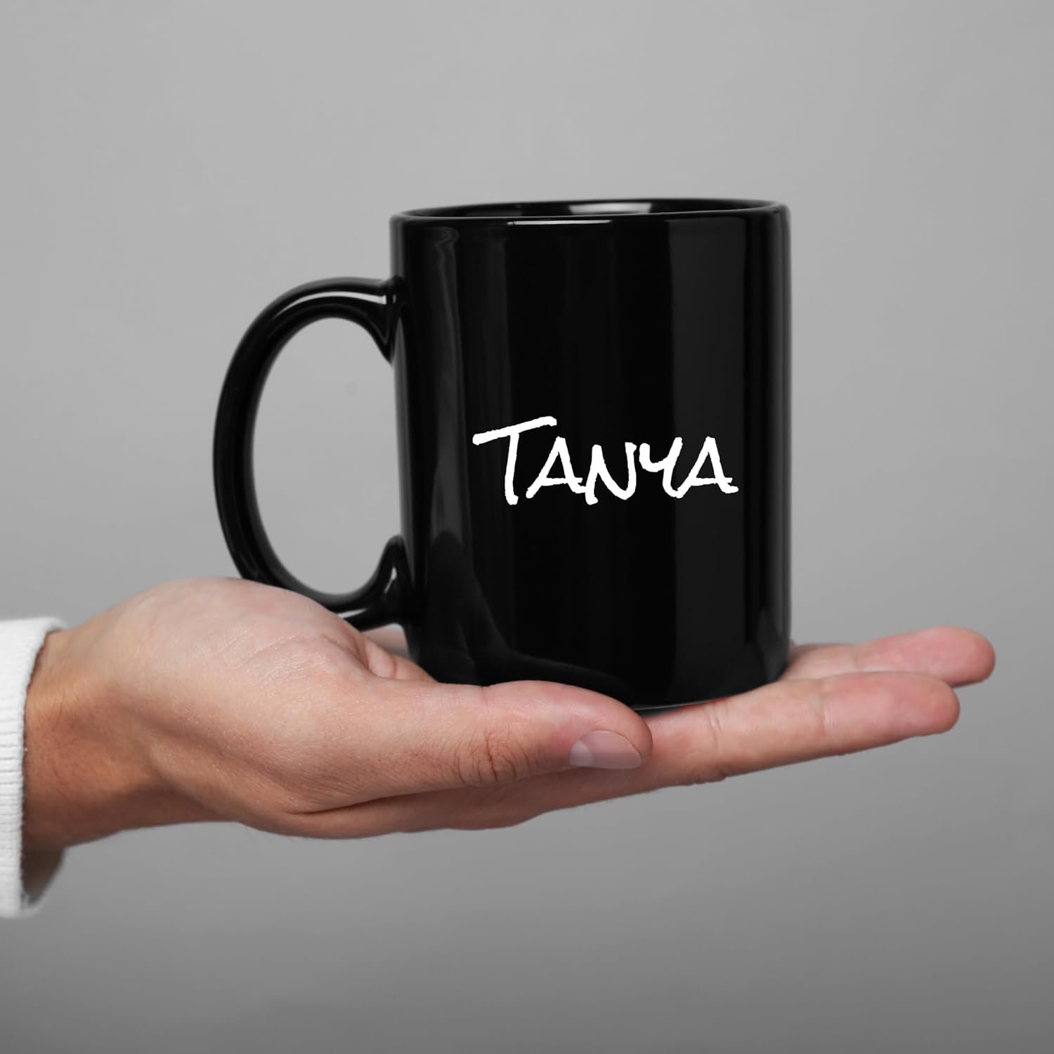Personalized Name Mug – Custom Black Ceramic Coffee Mug - Image 3