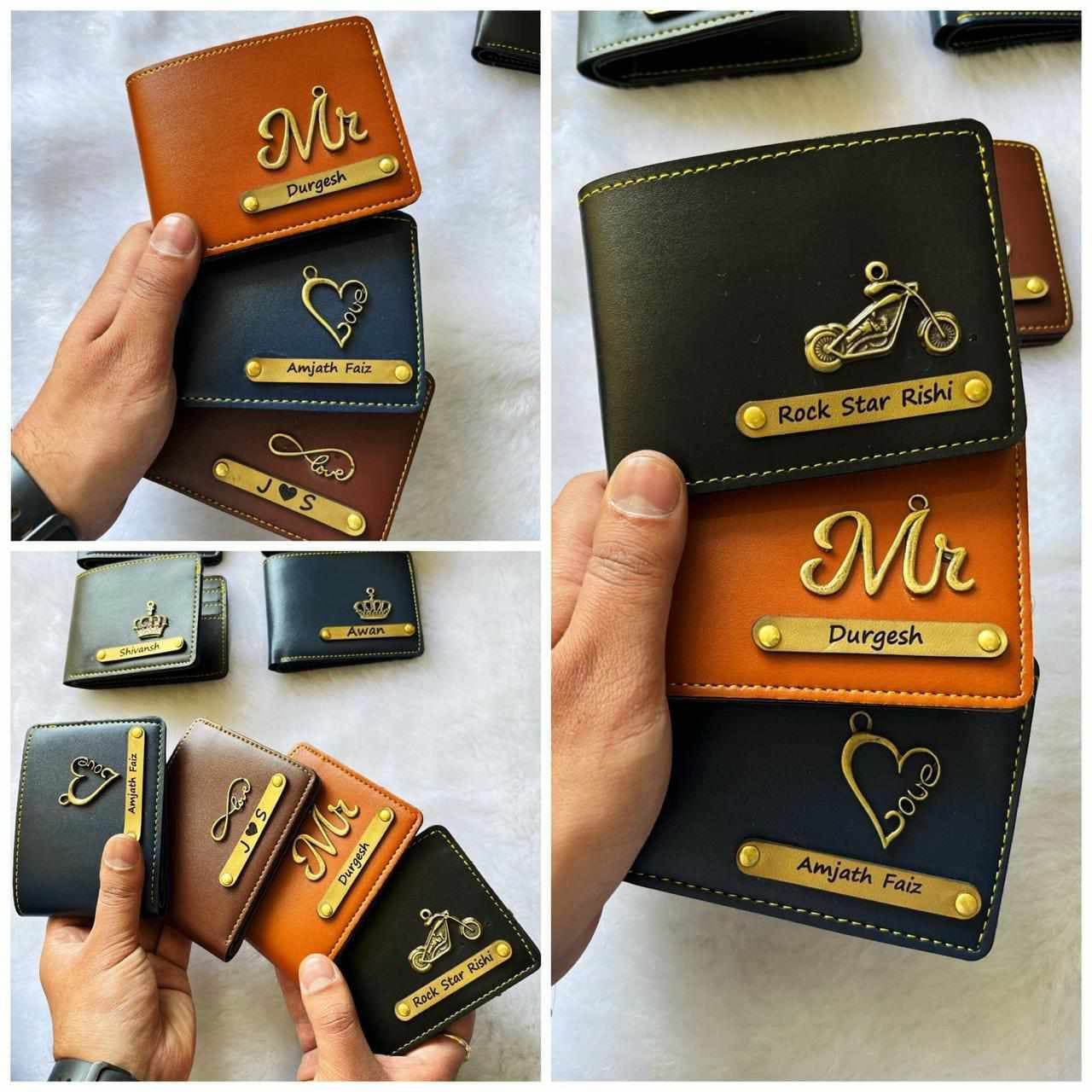Personalized Men's Wallet β Custom Name & Charm Leather Wallet | Gift Box Included - Image 2